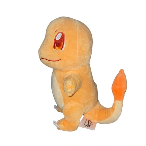 POKEMON SELECT Shiny Charmander Plush Stuffed Toy 2021 Nintendo 8” Orange Eyes - Picture 4 of 8
